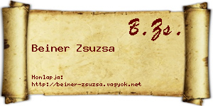 Beiner Zsuzsa névjegykártya